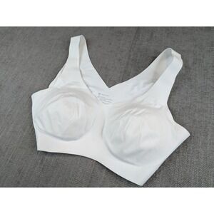 Honeylove Bra Womens 2X White V Neck Liftwear Crossover Wire Free Seamless
